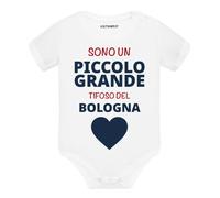 Body neonato a maniche corte Sono un piccolo grande tifoso del Bologna