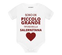 Body neonato a maniche corte Sono un piccolo grande tifoso della Salernitana