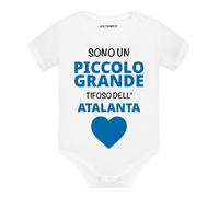 Body neonato a maniche corte Sono un piccolo grande tifoso dell'Atalanta