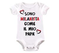 Body neonato adatto a tifosi compatibile con la squadra preferita - 12-18 mesi