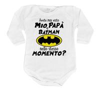 Body neonato avete mai visto mio papà e batman nello stesso momento?, 12 Mesi, Manica lunga