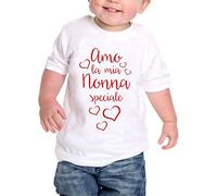 Body Neonato bebé Bimba Bimbo Amo LA MIA Nonna Speciale (Bianco, 12 Mesi)