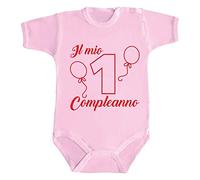Body Neonato Bimba Bimbo bebé Pigiama Il Mio Primo Compleanno (Rosa, 12 Mesi)
