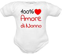 body neonato cotone amore di nonno idea regalo nascita maniche corte 9 mesi