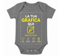 Body neonato cotone personalizzabile Neonato - Neonata con stampa personalizzata su richiesta 100% made in italy