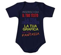 Body neonato cotone personalizzabile Neonato - Neonata con stampa personalizzata su richiesta 100% made in italy