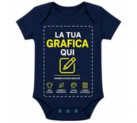 Body neonato cotone personalizzabile Neonato - Neonata con stampa personalizzata su richiesta 100% made in italy