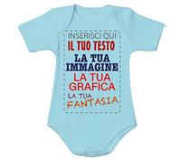 Body neonato cotone personalizzabile Neonato - Neonata con stampa personalizzata su richiesta 100% made in italy