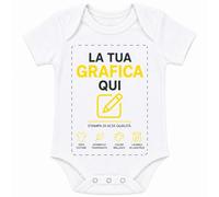 Body neonato cotone personalizzabile Neonato - Neonata con stampa personalizzata su richiesta 100% made in italy