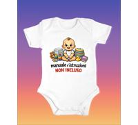 BODY NEONATO DA 6-24 MESI CON STAMPA FRASE BELLISSIMA IDEA REGALO