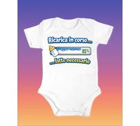 BODY NEONATO DA 6-24 MESI CON STAMPA FRASE BELLISSIMA IDEA REGALO