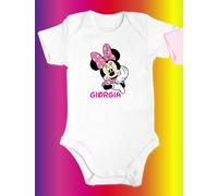 BODY NEONATO DA 6-24 MESI MINNIE PERSONALIZZATO CON NOME BELLISSIMA IDEA REGALO