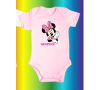 BODY NEONATO DA 6-24 MESI MINNIE PERSONALIZZATO CON NOME BELLISSIMA IDEA REGALO