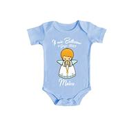 Body Neonato - DATA BATTESIMO e NOME Personalizzabili - Sacramento - Angelo - Angioletto - Chiesa - Religione - Bimbo - Bimba - Baby