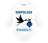 Body neonato divertente calcio manica lunga Empolesi si nasce