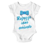 Body Neonato Divertente con Papillon Ragazze Sono Arrivato Bodino Manica Corta Idea Regalo Nascita Neonato Bimbo Bimba