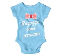 Body Neonato Divertente con Papillon Ragazze Sono Arrivato Bodino Manica Corta Idea Regalo Nascita Neonato Bimbo Bimba