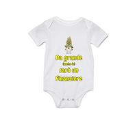 Body Neonato Divertente - Da grande anche io sarò un finanziere - Body Neonato Mestieri - Body Neonato Simpatici - Idea Regalo