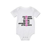Body Neonato Divertente - Femminuccia Nome Giulia Aggettivi - Body Neonato Simpatici - Pagliaccetto in cotone - Idea Regalo