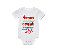 Body Neonato divertente Festa della Mamma se non ci fossi bisognerebbe inventarti ed io ti rifarei esattamente come sei - body mamma - Idea Regalo