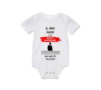 Body Neonato Divertente - Il mio papà è un agente immobiliare, in pratica un papà normale ma molto più figo - Mestieri - Festa del Papà - Idea Regalo