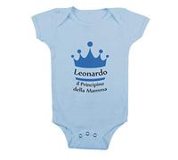 Body Neonato Divertente - Leonardo - Il Principino della Mamma - Amore - Love - Idea Regalo