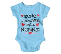 Body Neonato Divertente Sono L'Amore dei Nonni Bodino Manica Corta Idea Regalo Nascita Tutina Neonato Bimbo Bimba