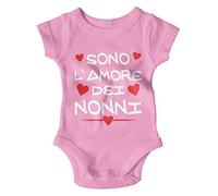 Body Neonato Divertente Sono L'Amore dei Nonni Bodino Manica Corta Idea Regalo Nascita Tutina Neonato Bimbo Bimba