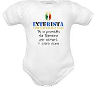 body neonato divertenti frase Inter Mamma mi ha fatto bellissimo e papà Interista (Body inter campione, 6-9 mesi)