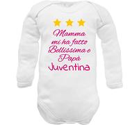 body neonato divertenti frase Mamma mi ha fatto bellissimo e papà juventino (Body Juventina, 00: 0-3 mesi)