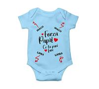 Body Neonato - Forza papà! Ce la puoi Fare. (0/6, Celeste)