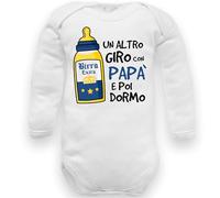 body neonato frase divertente papà (Body papà un altro giro caldo cotone, 0-3 mesi)