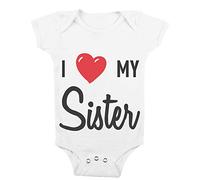 Body Neonato I Love My Sister Amo Mia Sorella Fratelli Sorelline Famiglia Baby Idee Regalo