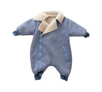 Body Neonato Invernale Pagliaccetto a Manica Lunga da Bambino Body Neonato Caldo Cotone Tutine Neonato Invernali Body Neonato Personalizzato Regalo Neonato Maschio (Blue, 3-6 Months)