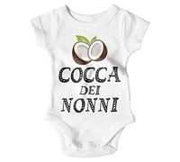 Body Neonato La Cocca dei Nonni Bodino Nipote Festa dei Nonni Tutina Bimba Manica Corta Idea Regalo Nascita