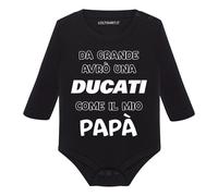 Body Neonato manica lunga Da grande avrò una Ducati come il mio papà idea regalo
