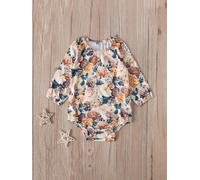 Body Neonato Pagliaccetto bambina maniche lunghe fiori rose tuta tutina B003