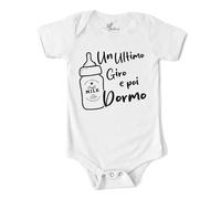 Body Neonato Papà con Scritta Ultimo Giro e poi Dormo - Body Divertente