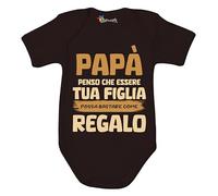 Body Neonato Papà Festa del papà Penso Che Essere Tua Figlia Possa bastare Come Regalo bodino divertente Idea regalo Taglia 6-12 mesi
