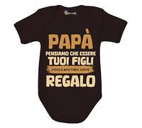 Body Neonato Papà Festa del papà Penso Che Essere Tuoi Figli Possa bastare Come Regalo bodino divertente Idea regalo Taglia 12-18 mesi