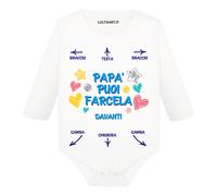 Body neonato Papà puoi farcela manica lunga idea regalo divertente