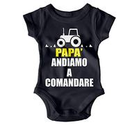 Body Neonato Trattore Festa del papà Andiamo a Comandare Bodino Manica Corta Idea Regalo Nascita Tutina Neonato Bimbo