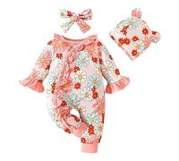 Body Neonato Tutine per neonati Pigiama Bambino tinta unita Morbido e Traspirante Simpatica Idea Regalo Bambina 0-18 Mesi