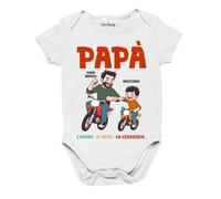 Body Papà Neonato PERSONALIZZABILE CON NOME L'Uomo Il Mito La Leggenda divertente idea regalo Festa del Papà Regalo Taglia 0-6 mesi