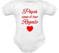 body Papà sono il tuo Regalo per neonato e neonata, compleanno e festa papà mezza manica 3-6 mesi