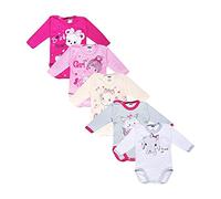 Body per neonati a manica lunga con stampa | 100% cotone | Body per bambine e bambini | Vari colori e stampe divertenti | Multipack da 5 pezzi (Mix colors 3, 98)