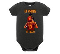 Body Personalizzato Padre in bimbo Calcio Nome e Numero neonato cotone Romanisti