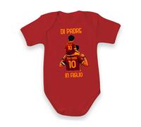 Body Personalizzato Padre in bimbo Calcio Nome e Numero neonato cotone Romanisti