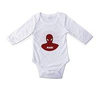 Body ragno. Body personalizzato. Supereroi del corpo. Body personalizzato con nome. Bambino, ragazzo, ragazza. Mamelucco. Manichino. Manica lunga. Regali personalizzati. Taglie da 0 a 18 mesi.