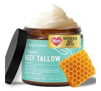 Body Restore Balsamo di sego di manzo montato con erba - con miele di Manuka, per viso, corpo, pelle secca, cura della pelle, regalo per la festa della mamma, regalo per mamma, moglie, papà, migliore